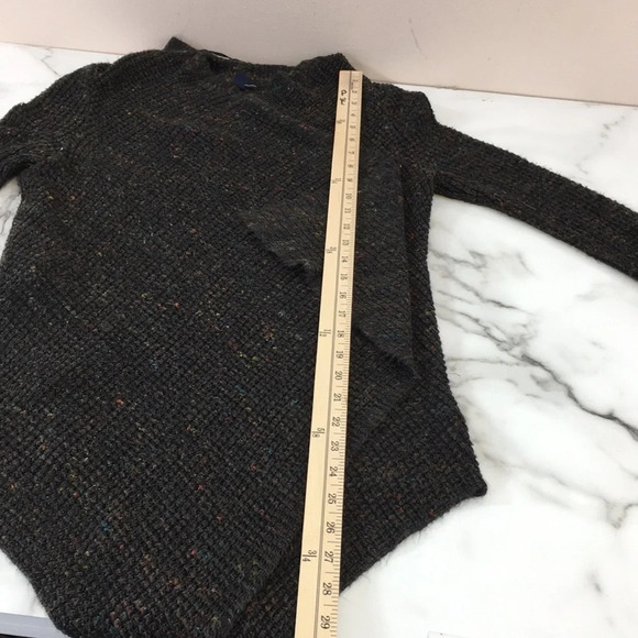 3/$20 American Eagle Gray Red Knit Open Front‎ Cardigan Sweater Womens Medium - Picture 13 of 16